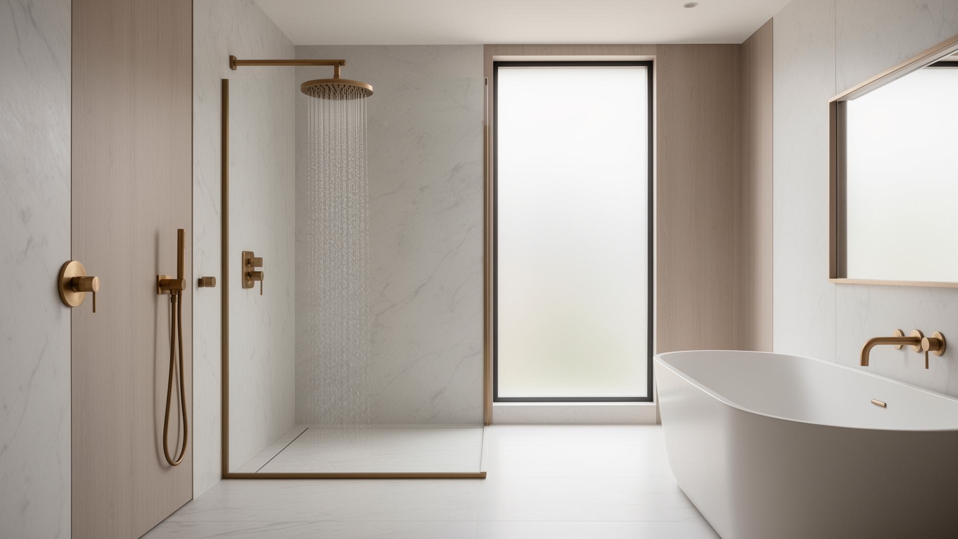 Moderne baderom installert av Nymark VVS